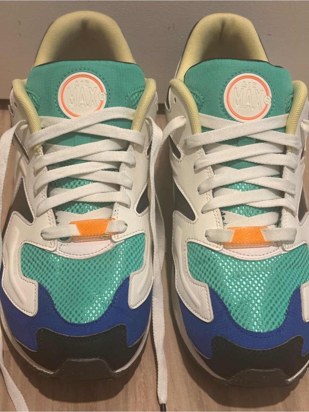 Nike White, Red, Blue and Teal Chunky Runner Sneakers - Picture 6 of 9